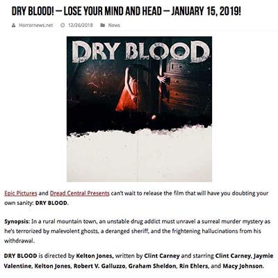 DRY BLOOD! – Lose Your Mind and Head – JANUARY 15, 2019!